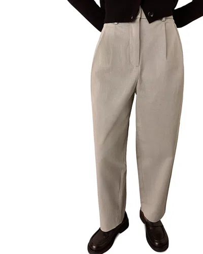 Whistles Bethany Barrel Leg Trousers In Taupe