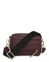 Whistles Bibi Leather Crossbody In Plum