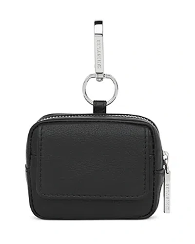 Whistles Bibi Leather Keyring Coin Purse In Black