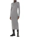 Whistles Bonnie Quarter Zip Sweater Dress In Dark Gray