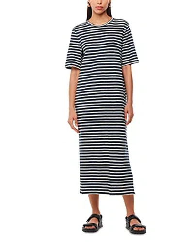 Whistles Breton Stripe Jersey Dress In Blue/multi