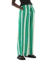 Whistles Womens Multi-coloured Bridget Stripe-pattern Maxi-length Woven Trousers In Green Multi