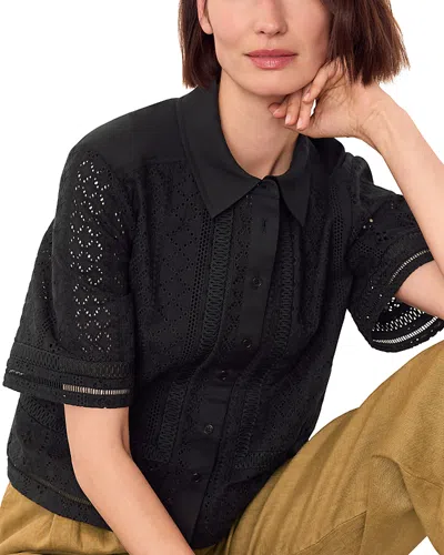 Whistles Broderie Shirt In Black