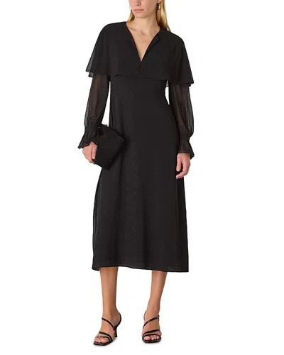 WHISTLES CAPE MIDI DRESS