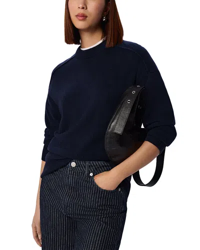 Whistles Cashmere Raglan Sleeve Sweater In Blue