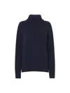 Whistles Cashmere Turtleneck Sweater In Navy