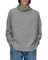Whistles Cashmere Turtleneck Sweater In Gray