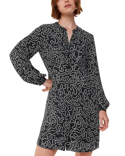 Whistles Chain Print Flippy Dress In Black Multi
