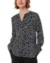 Whistles Chain Print Shirt, Size 14 In Black Multi