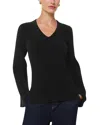 Whistles Chenille V Neck Knit Sweater In Black