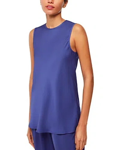 Whistles Clara Longline Tank Top In Blue