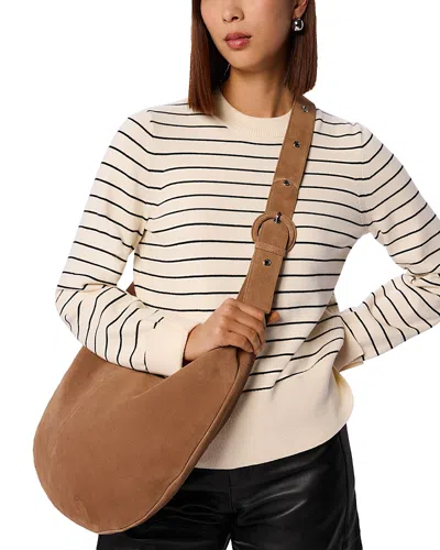 Whistles Classic Stripe Cotton Blend Sweater In Neutral