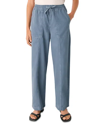 Whistles Contrast Stitch Pants In Blue