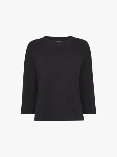 Whistles Cotton Patch Pocket Top In Black