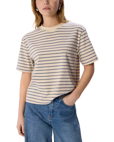 Whistles Cotton Relaxed Tee In Neutral