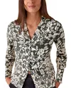 Whistles Womens Floral-print Button-down Woven Blouse Multi-coloured In Green/multi