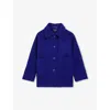 Whistles Blue Daisy Bouclé-texture Wool-blend Coat 3-12 In Blue