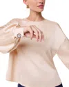 Whistles Demi Satin Blouse In Champagne