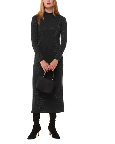 Whistles Diamante Jersey Midi Dress In Black