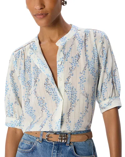 Whistles Ditsy Stem Textured Shirt In Multi