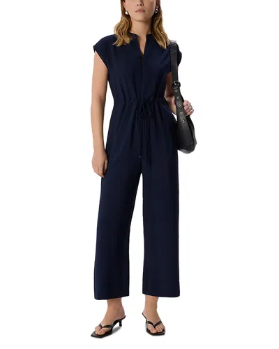 Whistles Drawstring Sleeveless Jumpsuit In Blue
