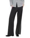 Whistles Edie Striped Straight Leg Pants In Black/multi