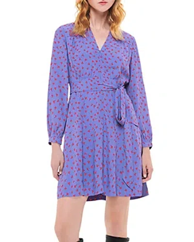Whistles Eleanor Printed Long Sleeve Dress In Purple/multi
