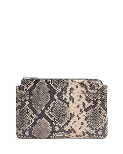 Whistles Elita Double Pouch Popper Clutch In Animal Print