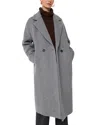 Whistles Womens Eliza Double-breasted Wool-blend Coat Grey In Grey