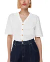 Whistles Aubrie Button Through Top In White