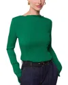 Whistles Elsa Plisse Top In Green