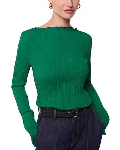 Whistles Elsa Plisse Top In Green