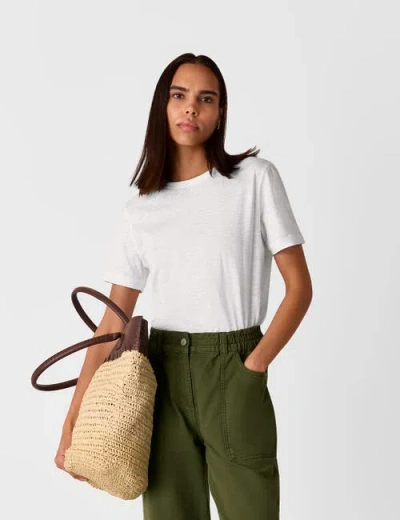 Whistles Emily Ultimate Crew Neck T-shirt In White