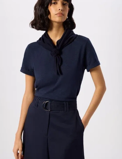 Whistles Emily Ultimate Short Sleeve T-shirt In Blue