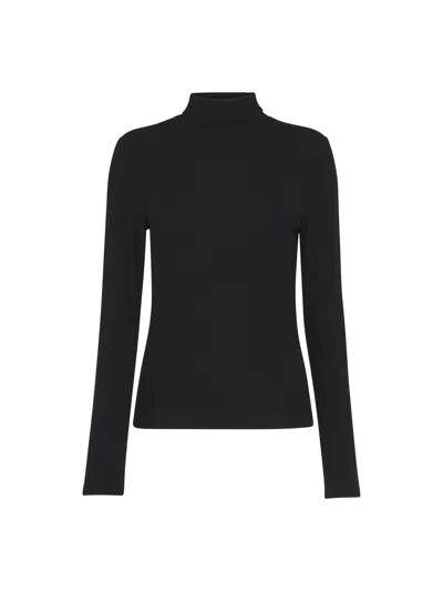 Whistles Essential Ribbed Turtleneck In Black