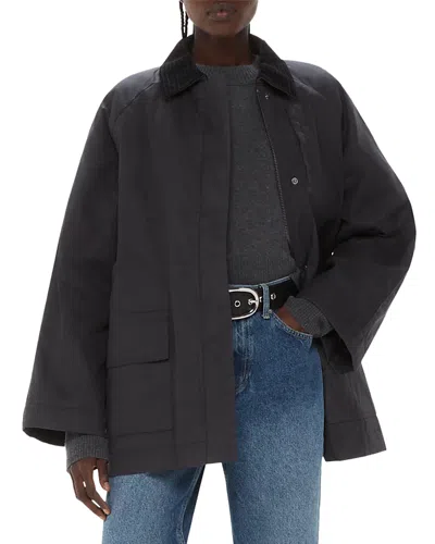 Whistles Fern Waxed Jacket In Black