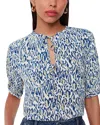 Whistles Flaming Leopard Blouse In Ivory/multi