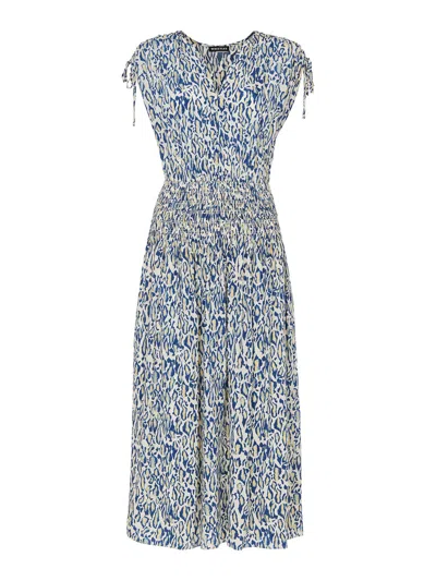 WHISTLES FLAMING LEOPARD PRINT DRESS, SIZE 10