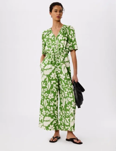 Whistles Floral Tie Waist Jumpsuit In Multi