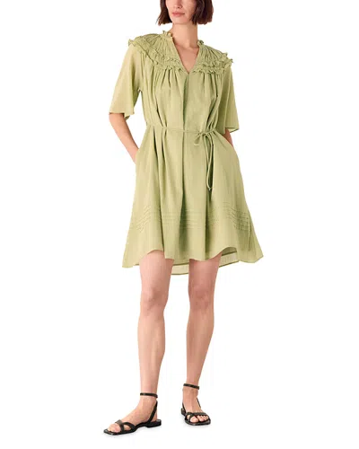 Whistles Frill Mini Dress In Green