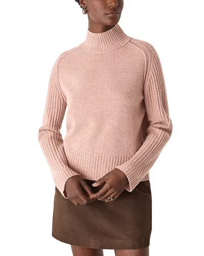 Whistles Funnel Neck Wool Sweater In Neutral