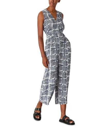 WHISTLES HATCHED SQUARES JUMPSUIT