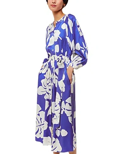 Whistles Hawaiian Print Mabel Dress In Blue/multi
