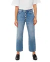 Whistles Womens Blue Hollie Button-front Straight High-rise Jeans 24 In Denim