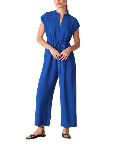 Whistles Hollie Drawstring Jumpsuit In Blue