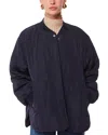 Whistles Ida Short Quilted Coat In Navy