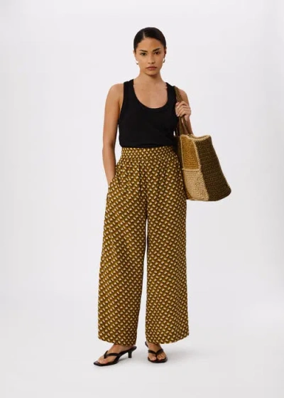 Whistles Ikat Spot Crop Trouser In Multi