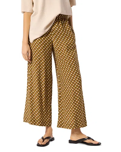 Whistles Ikat Spot Crop Trousers In Brown