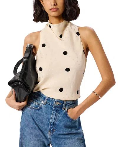 Whistles Jacquard Satin Top In Multi
