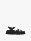 Whistles Jemma Triple Buckle Sandal In Black